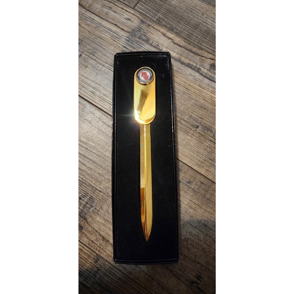 Mississippi State University Letter Opener Metal Gold Color. B33